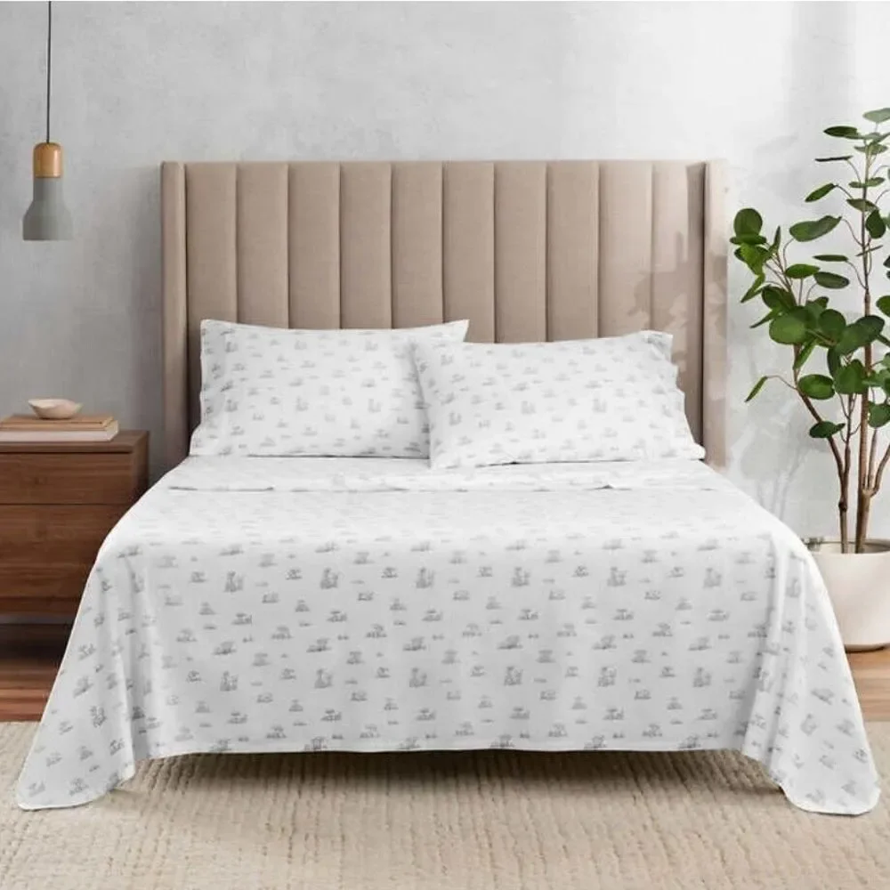 Welhome Cotton Rich Sateen 320TC Classic Mushroom 4pc Sheet Set